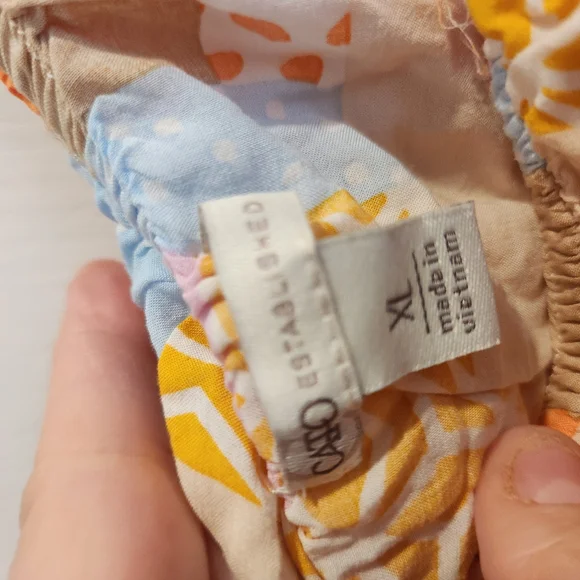 Cato Multicolor Patchwork Blouse Size XL Euc - Picture 3 of 4